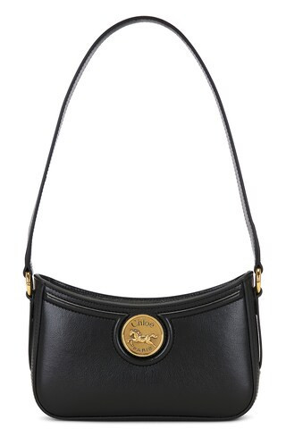 Chloe Horse Medal Shoulder Bag in Black | FWRD 