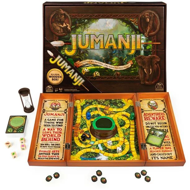 Jumanji The Game Real Wooden Box Edition of the Classic Adventure Board Game for Kids and Familie... | Walmart (US)