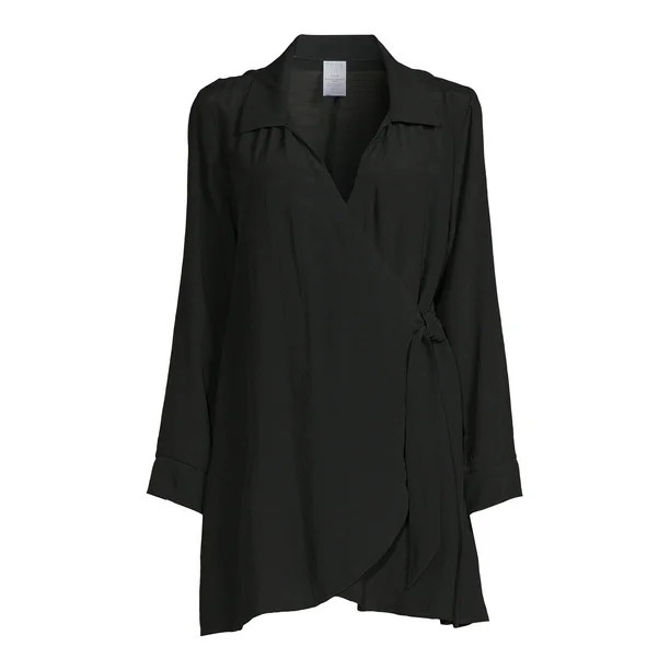 Time and Tru Women's Wrap Cover Up Jacket | Walmart (US)