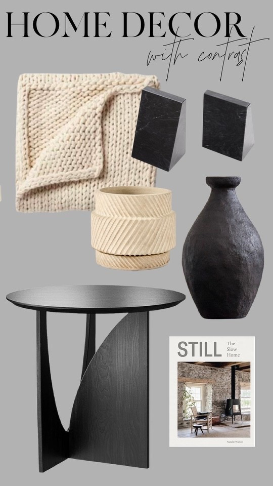Home decor with contrast is my favorite way to add depth.
Mixing soft textures with darker, sculptural pieces keeps a space from feeling flat while still staying calm and neutral. These are the kinds of accents I reach for over and over 🤍

#LTKSaleAlert #LTKHome