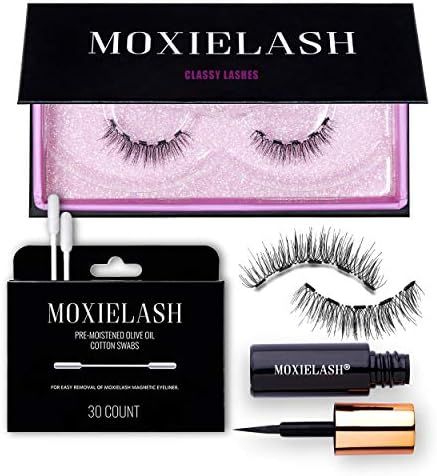 MoxieLash - Classy Kit - Mini Magnetic Eyeliner, Set of Classy Lashes & Makeup Removers - 5 Magne... | Amazon (US)