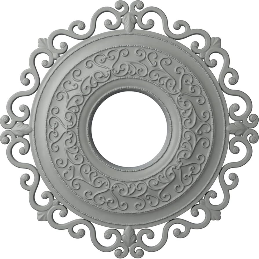 Ekena Millwork CM22OR Orrington Ceiling Medallion, 22"OD x 6 1/4"ID x 1 3/4"P, Factory Primed | Amazon (US)