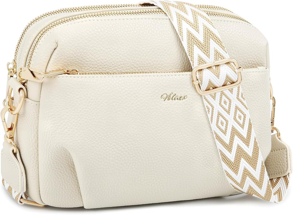 Crossbody Bag for Women Leather Purse Anti Theft Multi Pockets Wide Adjustable Strap Shoulder Han... | Amazon (US)