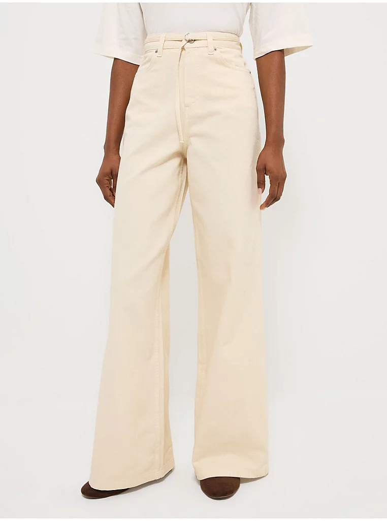 Cream Wide Leg Palazzo Jeans | George