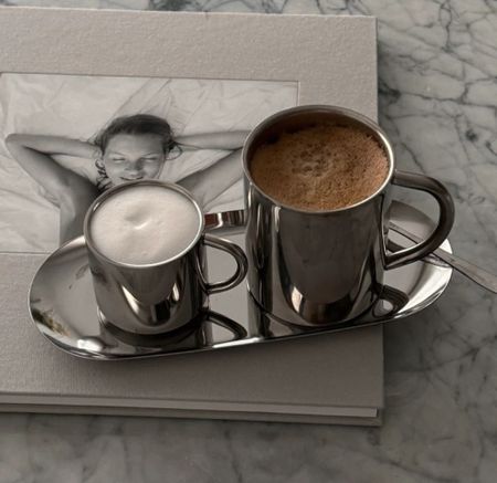 Aesthetic Amazon finds 🩶

#amazon #home #coffeemug #kitchen #book Kate moss photography coffee table book coffee mug silver tray espresso mug cappuccino stainless steel 

#LTKFindsUnder100 #LTKFindsUnder50 #LTKHome