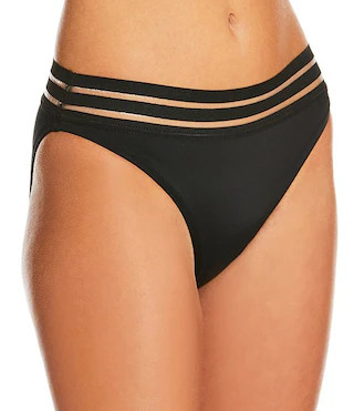 Gibson & Latimer Illusion Solid Banded Classic Hipster Swim Bottom | Dillard's | Dillard's