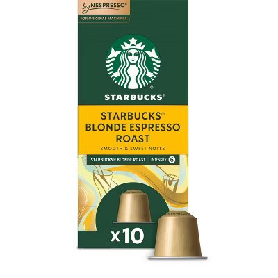 Starbucks by Nespresso Original Line Pods Light Roast Coffee Blonde Espresso Roast - 10ct | Target