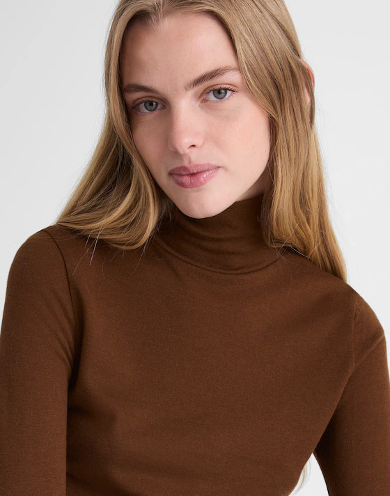 Turtleneck Long-Sleeve Top in Wool Blend | Madewell