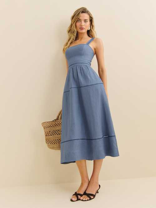 Everett Linen Dress | Reformation (Global)