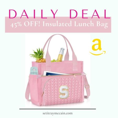 Daily Deals: Save 45% off on this very cute pink personalized lunch box with strap. Insulated lunch bag, birthday gifts for mom friends, colleagues, teacher, wife, daughter. Pink Barbie style. Barbie gift guide. Thermal insulated, leak resistant, lightweight and heat resistant. 

#LTKxPrime #LTKGiftGuide #LTKHolidaySale