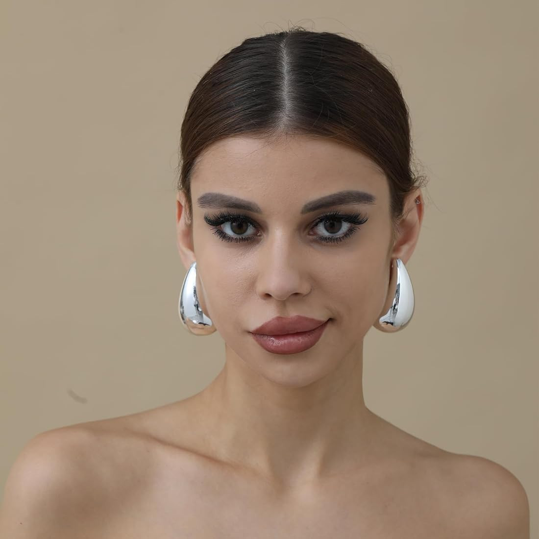 Apsvo Extra Large Drop Earring, Oversized Chunky Gold Hoop Earrings for Women Girl, Lightweight H... | Amazon (US)