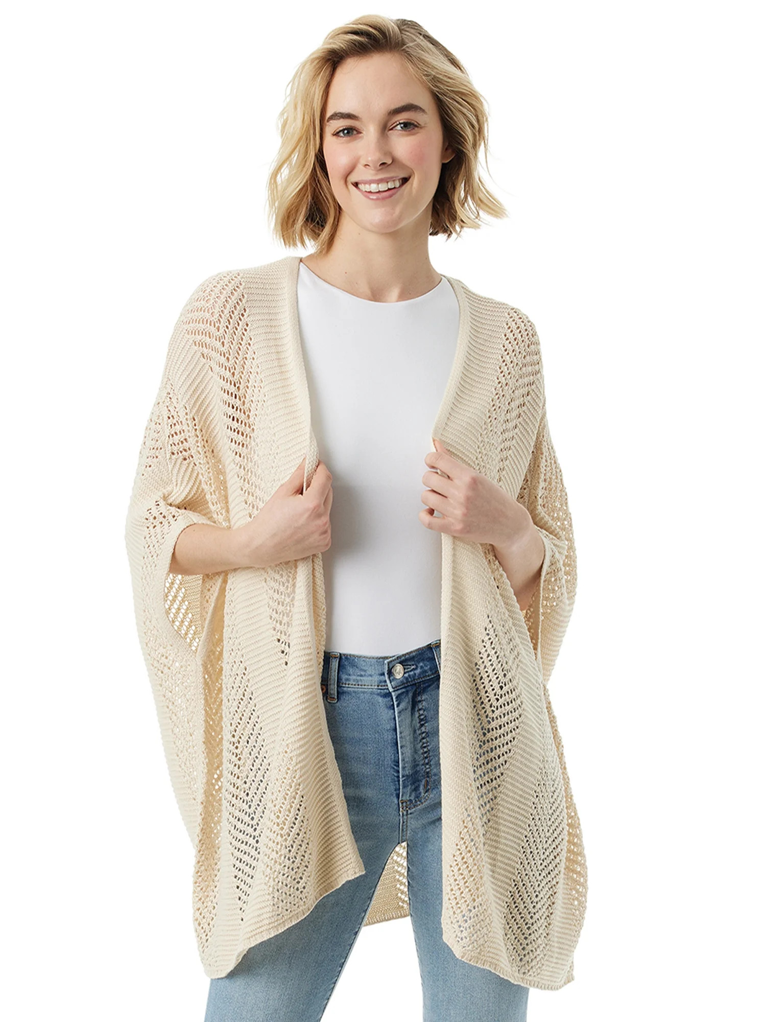 Jessica Simpson Women's and Women's Plus Textured Kimono | Walmart (US)