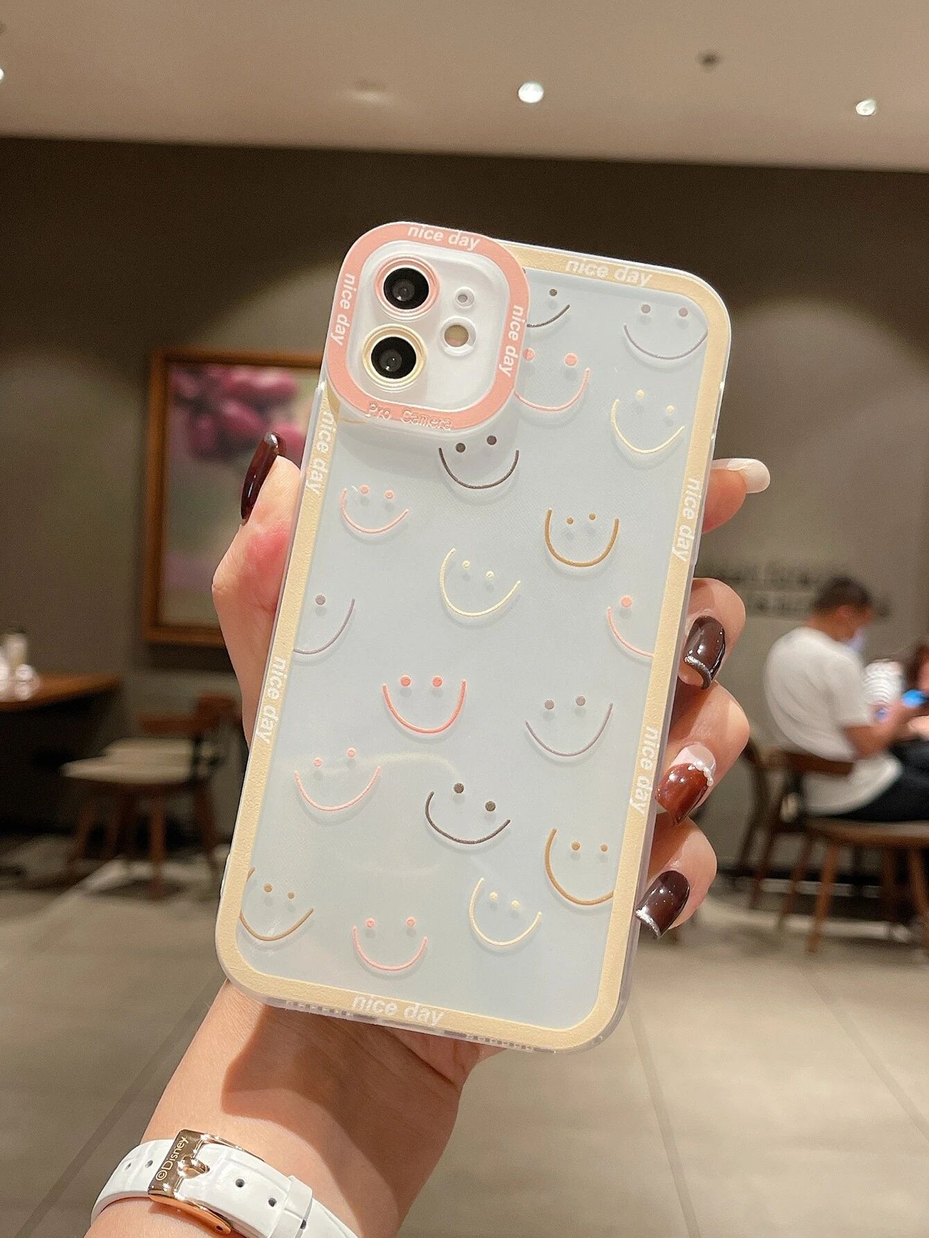 Cartoon Face Clear Phone Case | SHEIN