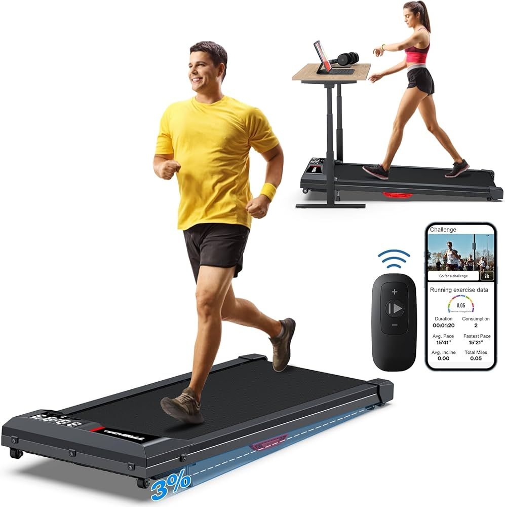 Walking Pad Treadmill with Incline: [Voice Controlled] Smart Under Desk Treadmill Compatible with... | Amazon (US)
