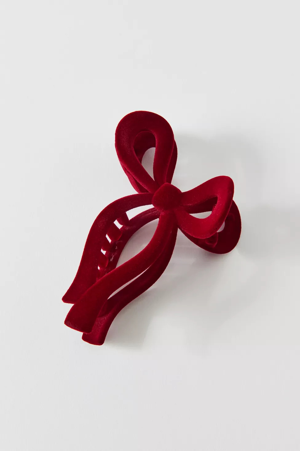 Velvet Draped Bow Claw Clip | Urban Outfitters (US and RoW)