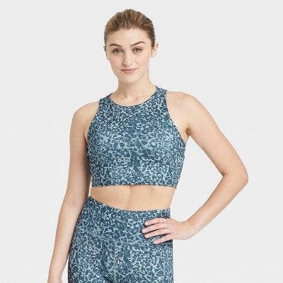 Women's Leopard Print Strappy Back Bra - JoyLab™ | Target