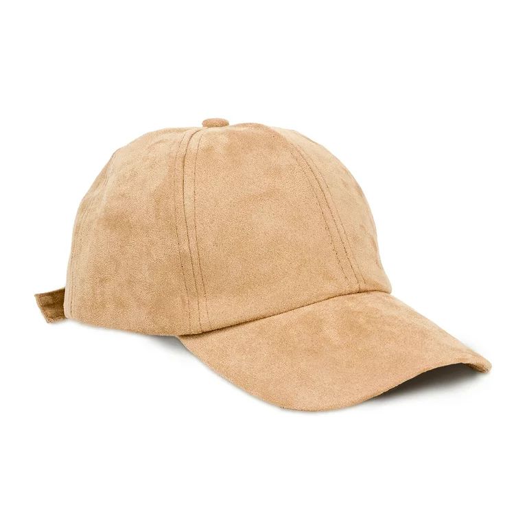 TAN SUEDE BASEBALL CAP HAT | Walmart (US)