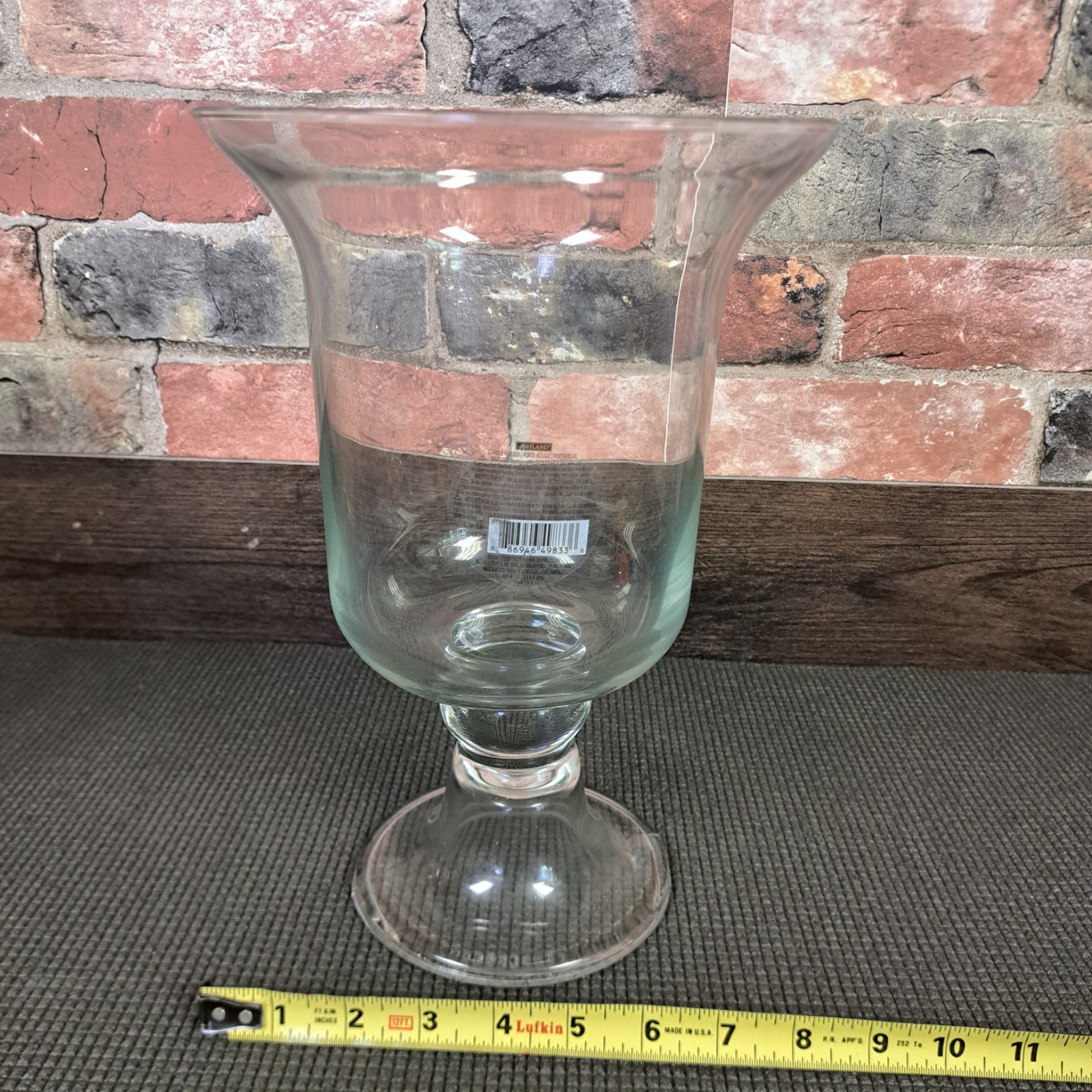 Hurricane Pedestal Candle Holder Centerpiece Clear Glass 11.75x8" Ashland #5467G | eBay US
