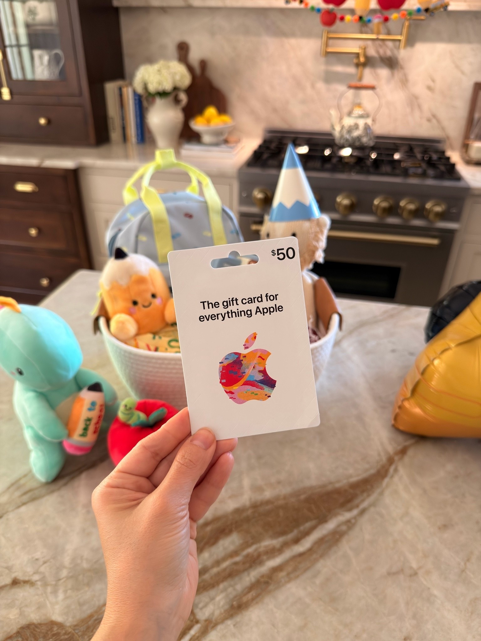 #ad Back to School Surprise Idea 🍎✨ Putting together a little celebration basket for my baby's first year of school! The star of the basket is definitely Apple Gift Card. It’s such an easy, versatile gift because it lets him choose exactly what he’s into, from fun learning apps in the App Store to watching family movies streaming Apple TV.

Pick up Apple Gift Card at @target to surprise your student or favorite teacher this school year! 

#TargetPartner #BacktoSchool