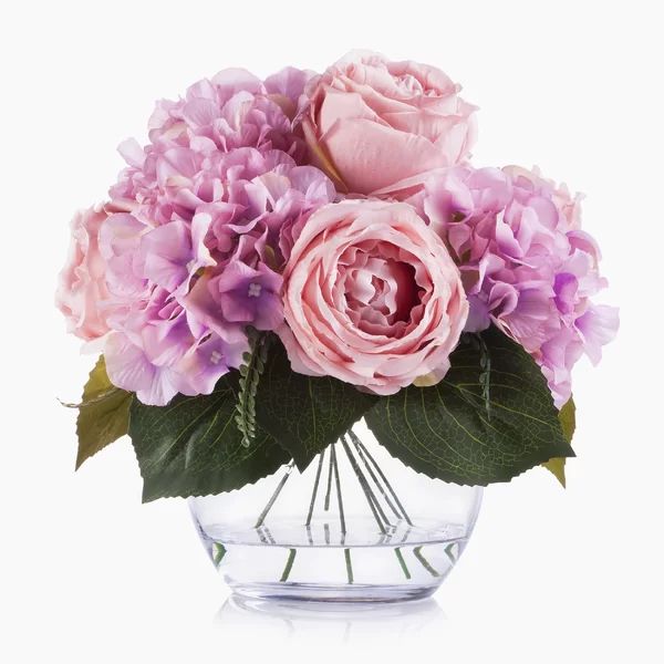 Hydrangeas and Peonies Floral Arrangements in Pot | Wayfair North America