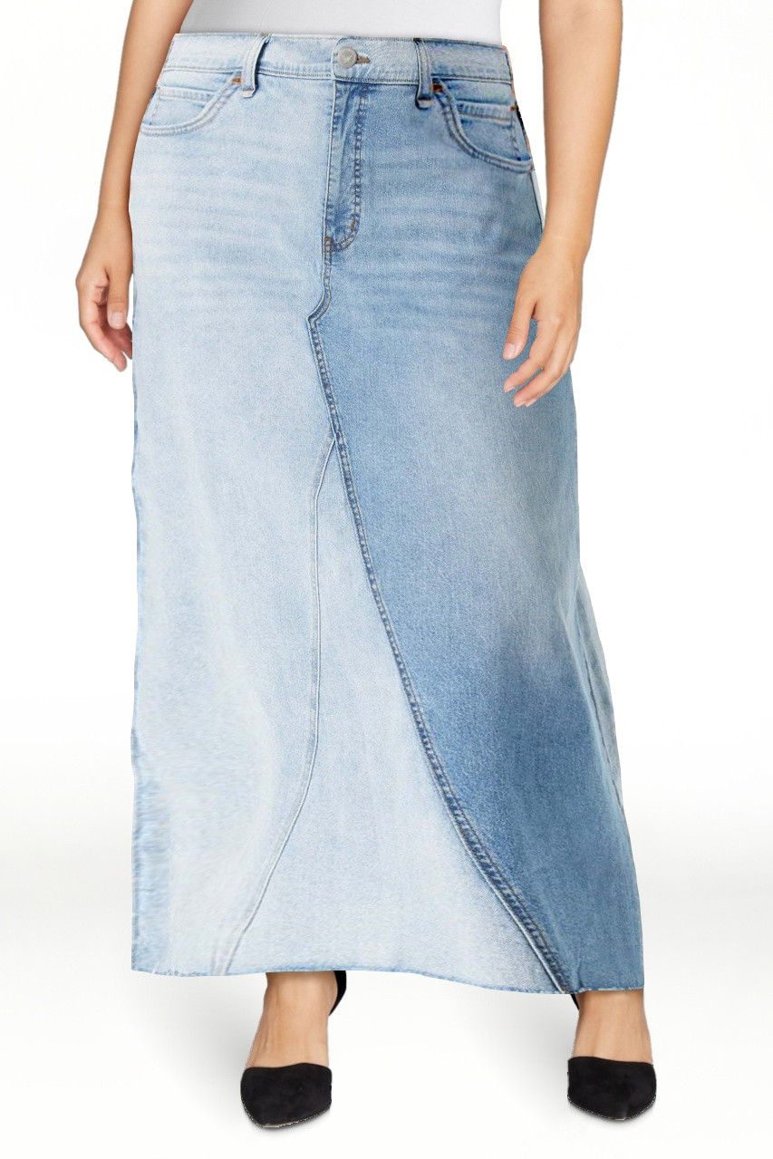 Jessica Simpson Women's and Women's Plus Denim Maxi Skirt | Walmart (US)