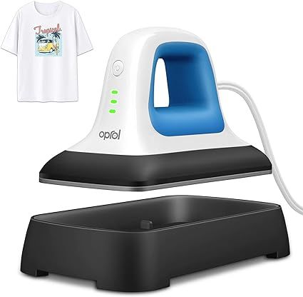 Oprol Heat Press, 7" x 3.8" Heat Press Machine for T Shirts Shoes Bags Hats and Small HTV Vinyl P... | Amazon (US)