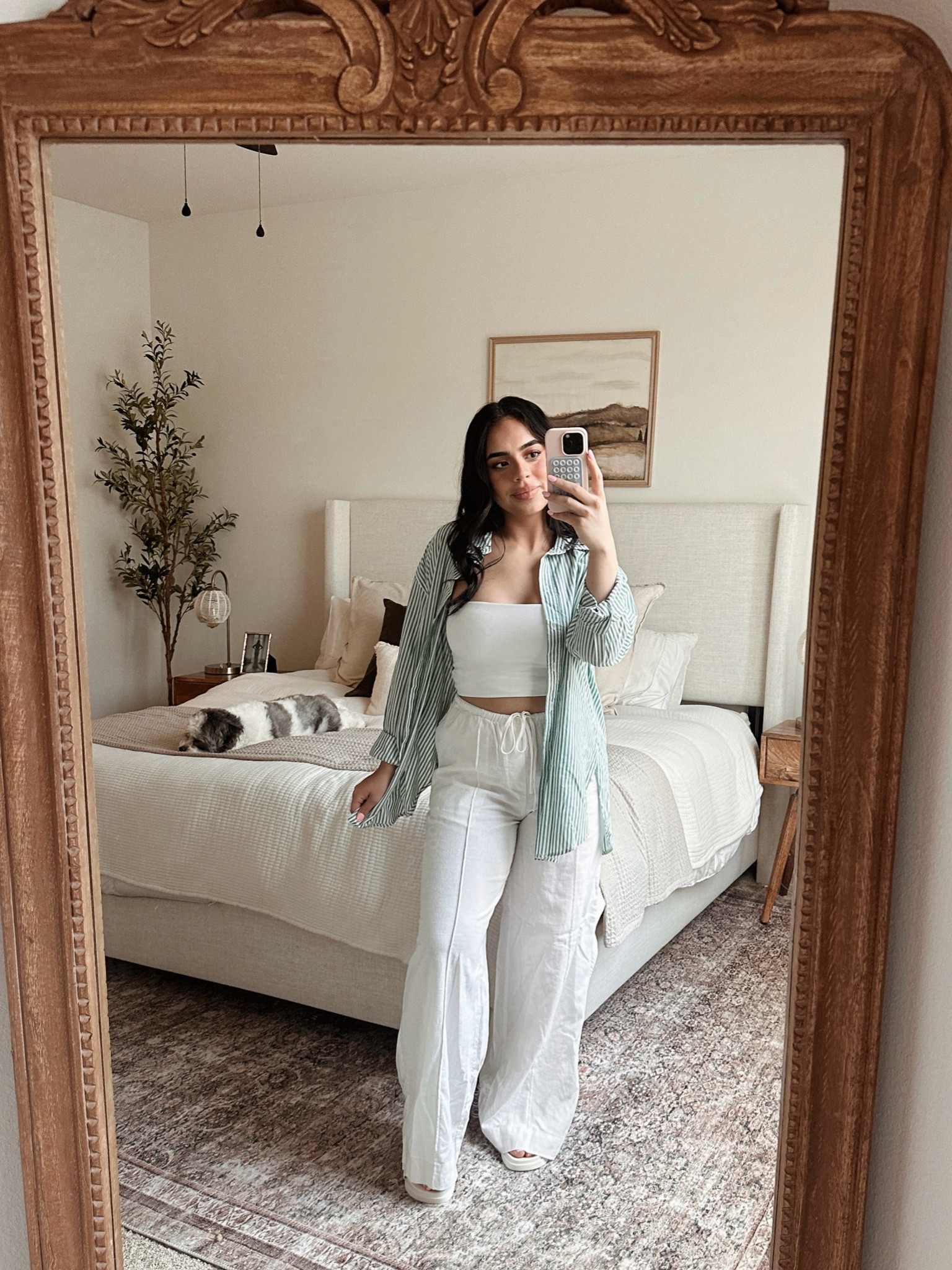 This outfit for summer >> small in bottoms and top! Wanted oversized fit for the button down so sided up to a L #target #ootd #springoufits #summeroutfits 

#LTKstyletip #LTKfindsunder100 #LTKfindsunder50