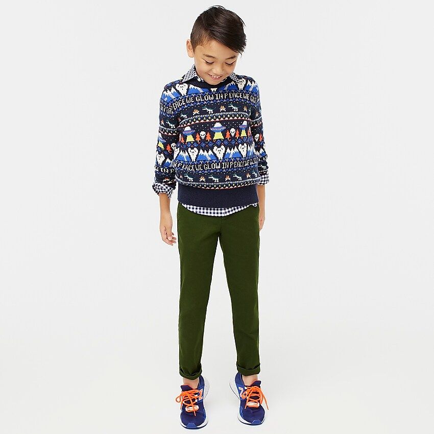 Boys' crewneck sweater in "out of this world" Fair Isle | J.Crew US