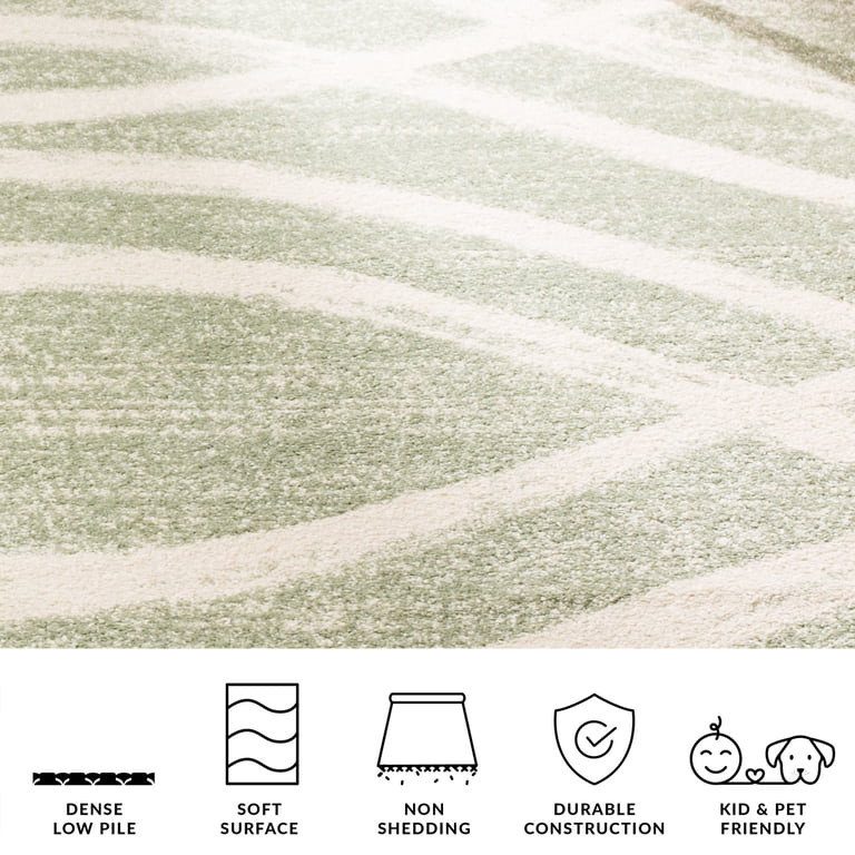 Safavieh Adirondack Isidor Geometric Swirls Area Rug, Sage/Cream, 8' x 10' | Walmart (US)