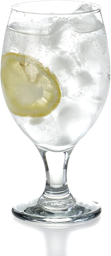 Red Co. Belluno Classic Clear Glasses for Water, Juice, Liquor - Wine Goblets - Set of 6 (13.5 Ou... | Amazon (US)