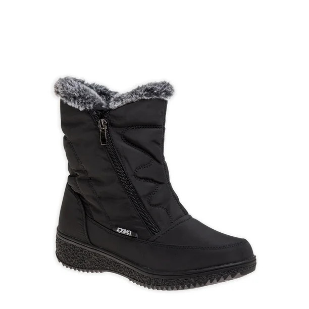 Josmo Outdoor Women's Water-Resistant Mid-Calf Zipper Snow Boot - Walmart.com | Walmart (US)