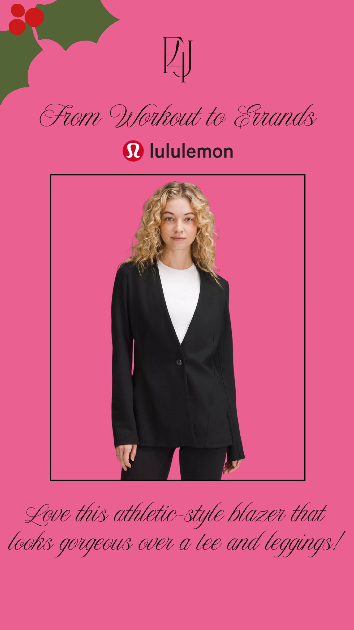 Whether dressed up or down, a blazer will always make a statement!

Fit4Janine, Lululemon, Active, Blazer, Holiday, Gift Guide

#LTKActive #LTKHoliday #LTKGiftGuide