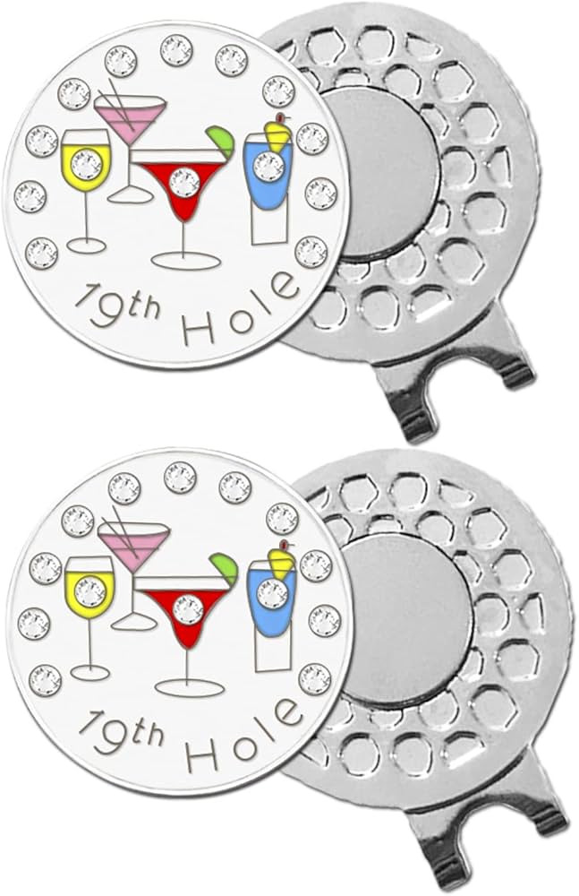 FINGER TEN Golf Ball Marker with Hat Clip Markers Assorted Patterns Value Gift Set Mark Golf Divo... | Amazon (US)