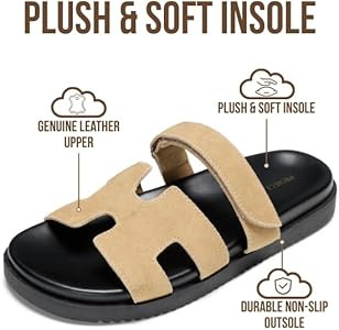 Amazon.com | Project Cloud 100% Genuine Leather Sandals for Women Footwear - Stylish Womens Sanda... | Amazon (US)