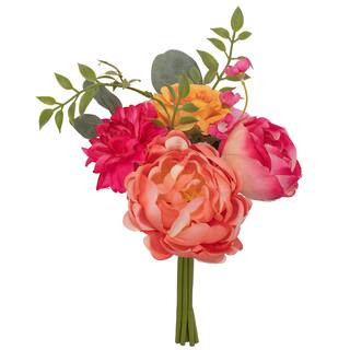 Hot Pink, Gold & Coral Peony & Rose Bouquet by Ashland® | Michaels | Michaels Stores