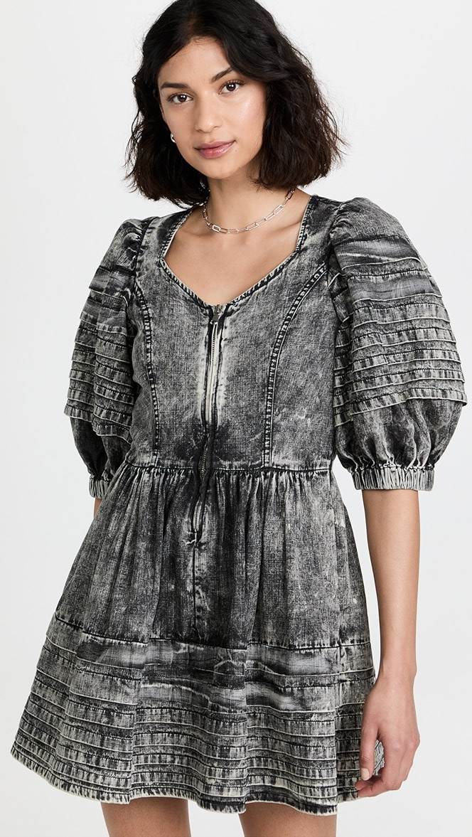 Denim Zip Front Mini Dress | Shopbop