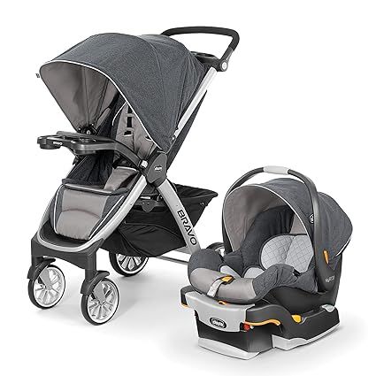 Chicco Bravo Trio Travel System with Full Size Stroller, Convertible Frame Stroller, One-Hand Com... | Amazon (US)