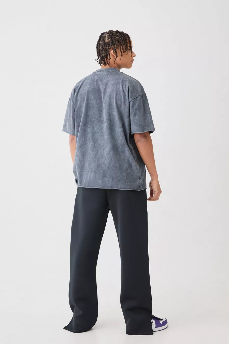 Scuba-Jogginghose mit geteiltem Saum | Boohoo.com (DE)