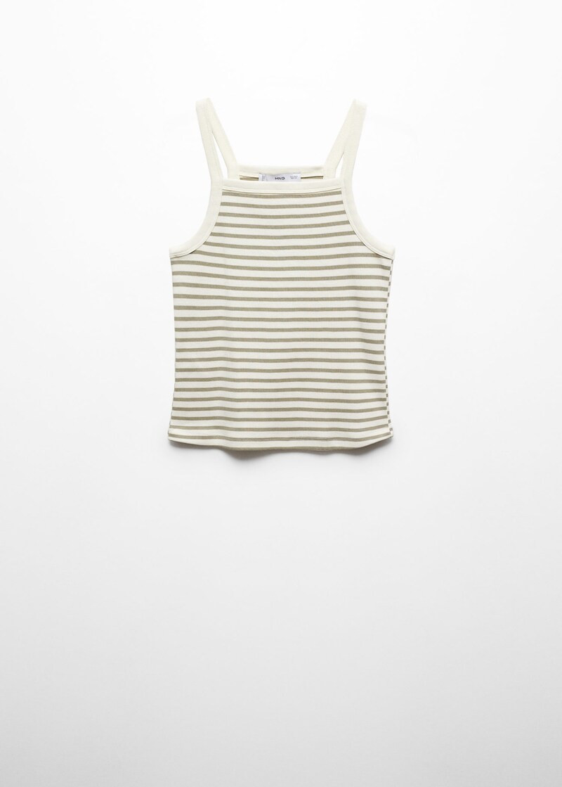 Striped knit top -  Women | Mango United Kingdom | MANGO (UK)
