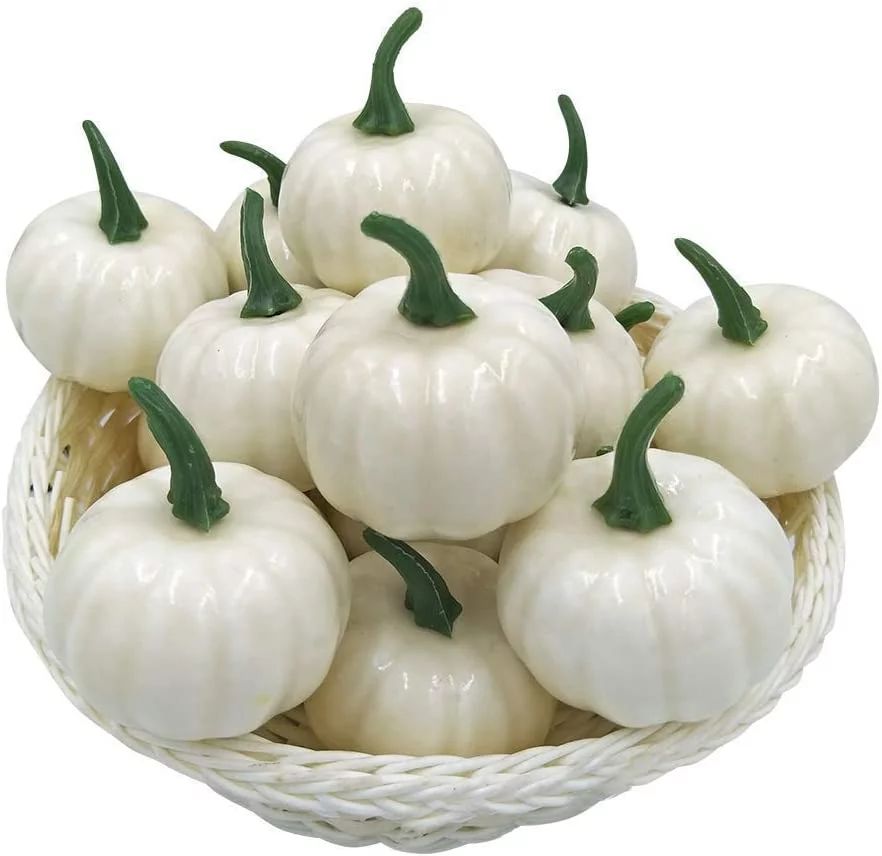 YOYTOO 12Pcs Pumpkin Decoration, Artificial Mini Pumpkin for Fall Harvest Decor Home Thanksgiving... | Walmart (US)