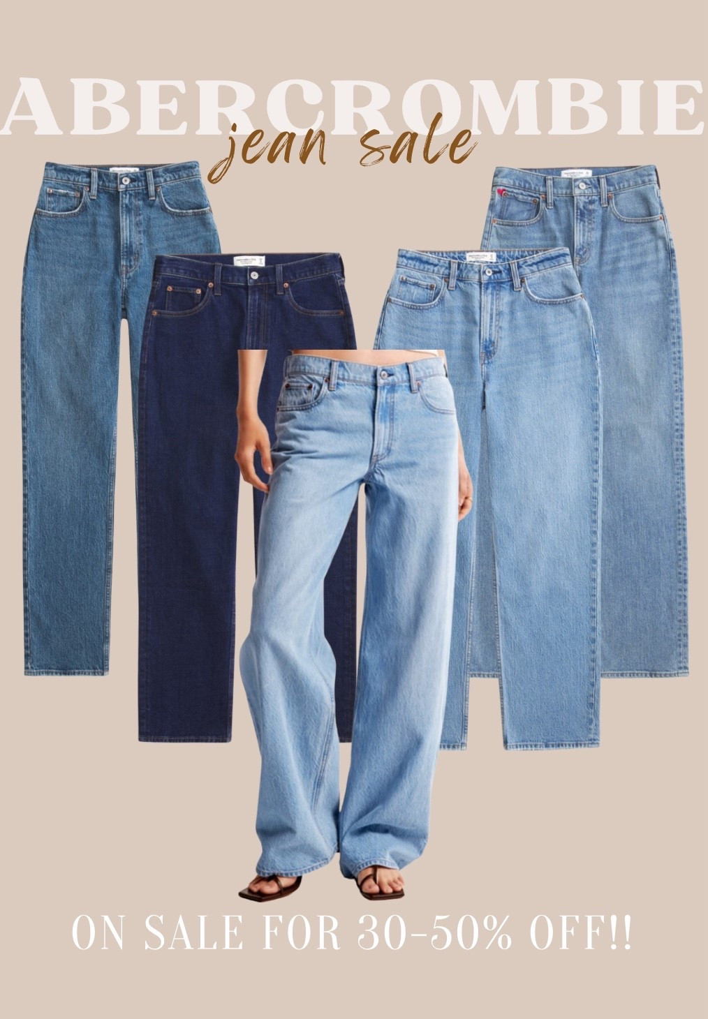 Abercrombie is having a sale!! 🛍️

Get jeans for 30-50% off!!

Linked all my favorites below 

#LTKFindsUnder50 #LTKFindsUnder100 #LTKSaleAlert