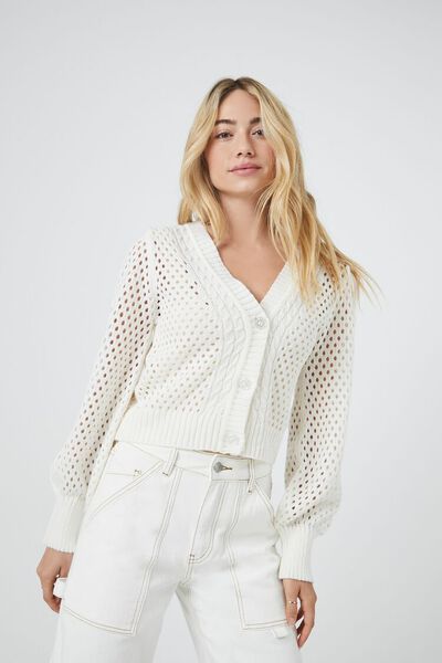 Open-Knit Cardigan Sweater | Forever 21 (US)