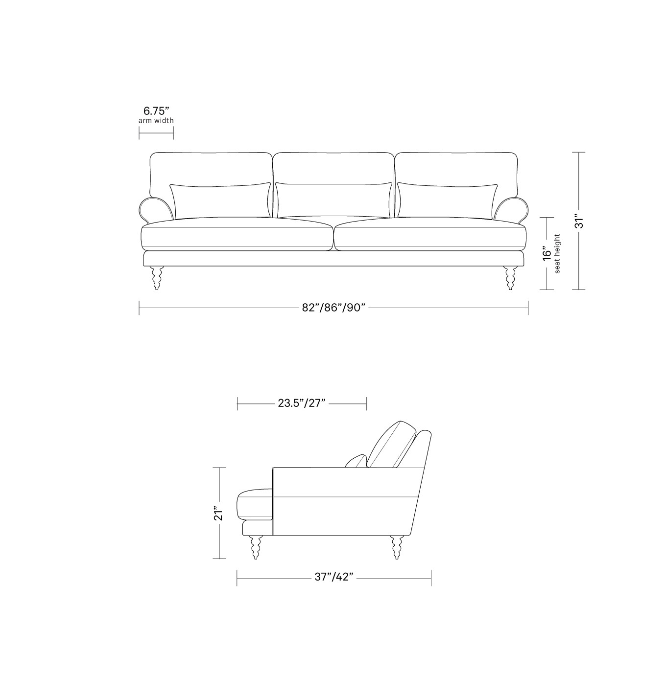 Maxwell Fabric Sofa by Apartment Therapy | Interior Define