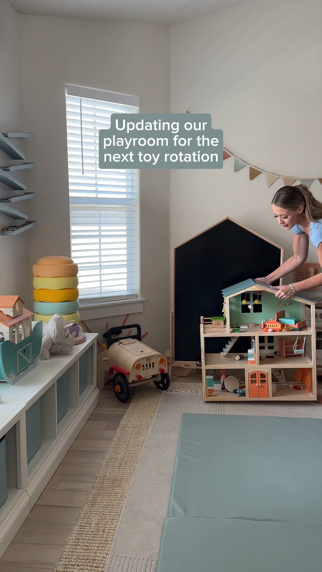 Here are our playroom pieces!

Here are the items that I wasn’t able to tag and where you can find them!

Corner climber: LMB and Co (Love Momma Bell) the code play25 is good for $25 off their softplay

Blackboard: Noriter Project the code: Eliza10 is good for 10% off

Rainbow stones: Stapelstein 
Dolls: Stapelstein 

Everything else is tagged!

| Amazon find, Amazon must have, Amazon mom, rainbow toys, rainbow playroom, playroom toys, playroom ideas, playroom makeover |

#playroom #playroomdecor #playroominspo #playroomdesign #playrooms #playroomorganization #playroomideas #playroomstyling #playroommakeover #playroomfurniture #playroomfun #rainbowtoy #rainbowtoys #rainbowplayroom 
#amazon #amazonfinds #amazonmusthaves #amazonprime #amazoninfluencer #amazontoys #amazonmom 

#LTKBaby #LTKKids #LTKFamily