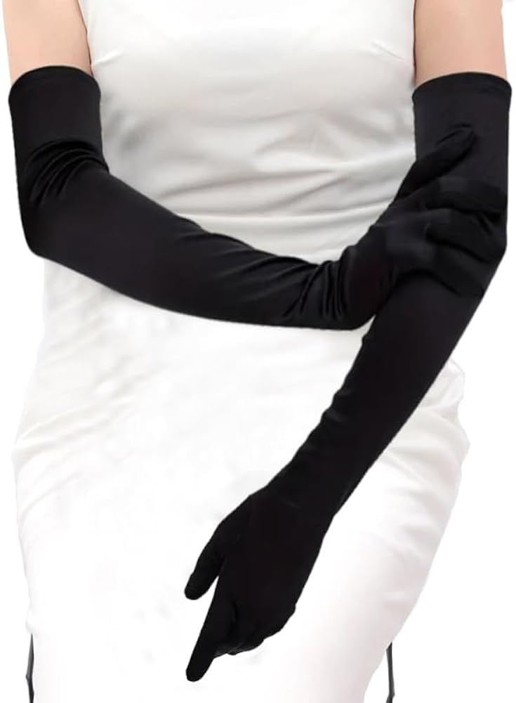 Women's Long-Velvet-Gloves-Formal 1920s Party Opera Dinner Wedding-Gloves Stretchy - Long Elbow G... | Amazon (US)
