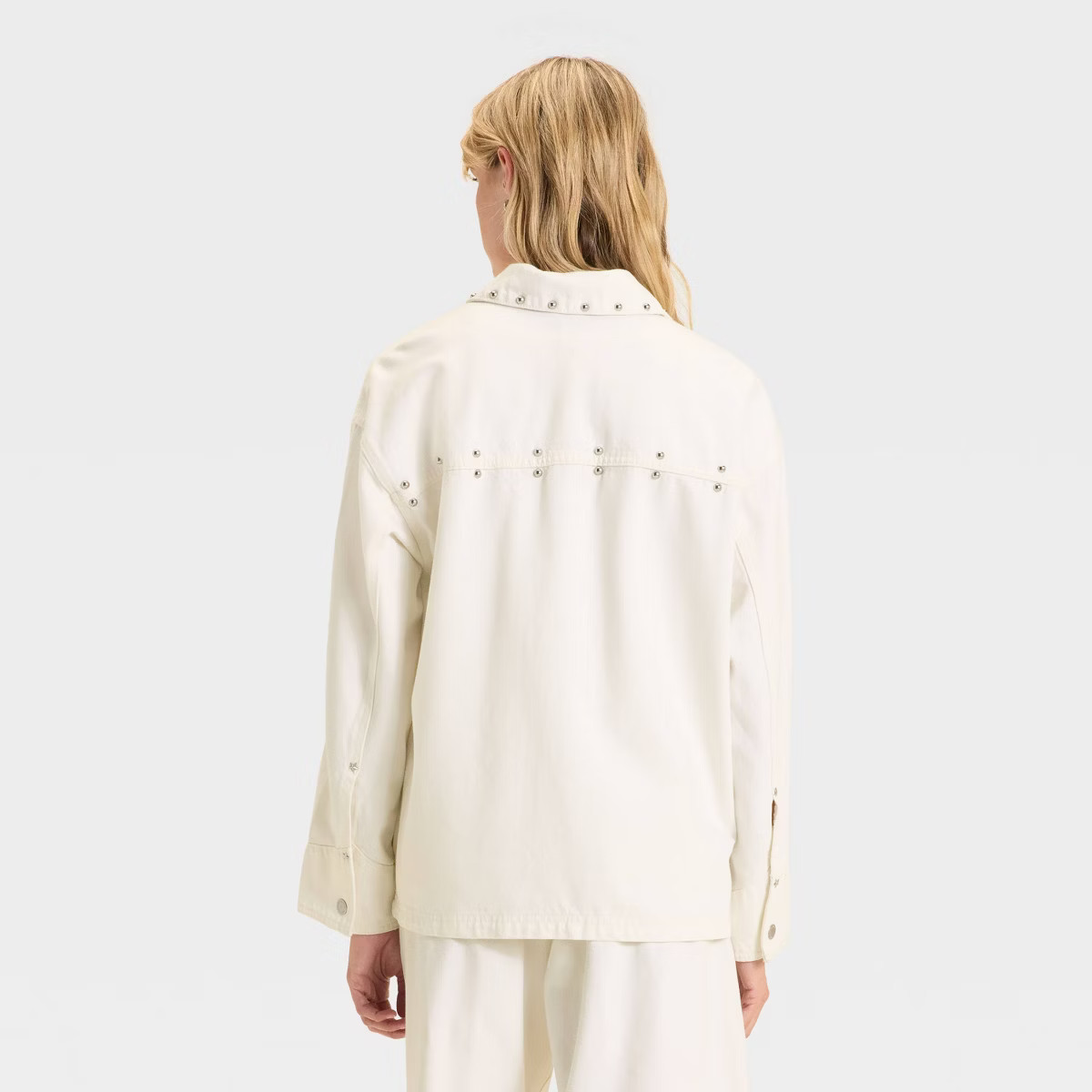 Women's Studded Chore Denim Jacket - Universal Thread™ White | Target