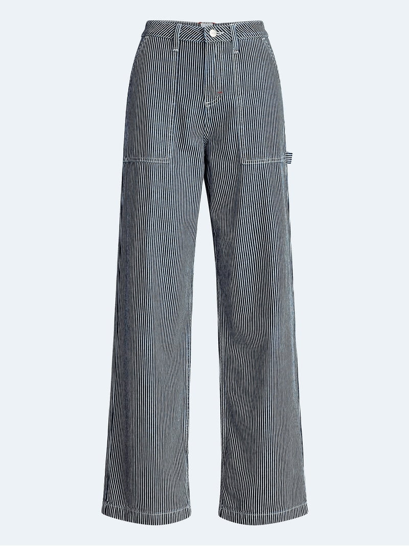 Kacey Lee Women's Mid Rise Loose Carpenter Jeans, Sizes 0-18 | Walmart (US)
