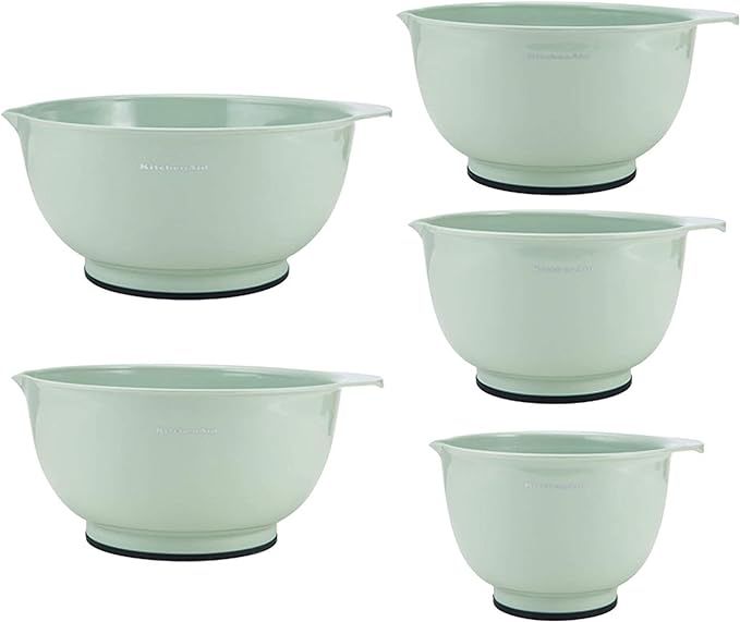 KitchenAid Classic Mixing Bowls, Set of 5, Pistachio | Amazon (US)