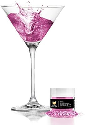 BREW GLITTER Pink Edible Glitter For Drinks, Cocktails, Beer, Drink Garnish & Beverages | 4 Gram ... | Amazon (US)