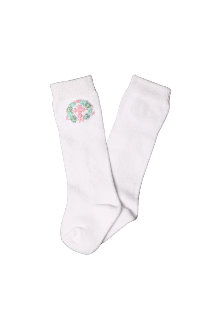 Crochet Cross Knee Socks | The Smocked Flamingo